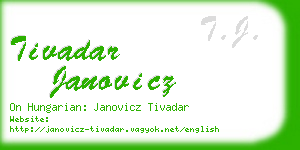 tivadar janovicz business card